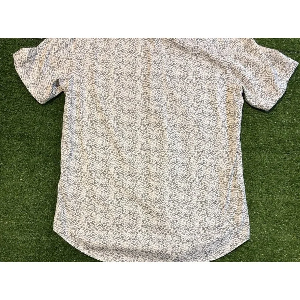 Bugatchi shirt mens medium white black ooohcotton tech lighweight pockets 46 - Picture 8 of 10
